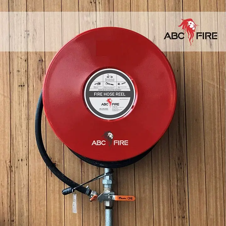 ABC Fire - Industrial safety brand identity and packaging elements.