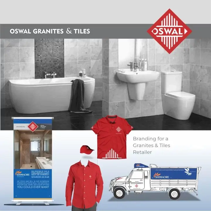 Oswal Granites - Robust commercial retail identity rollout.
