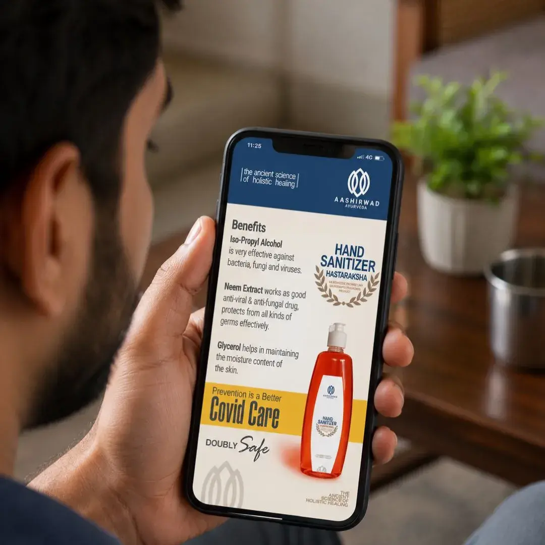 Aashirwad Ayurveda - mobile campaign creative for Ayurvedic range