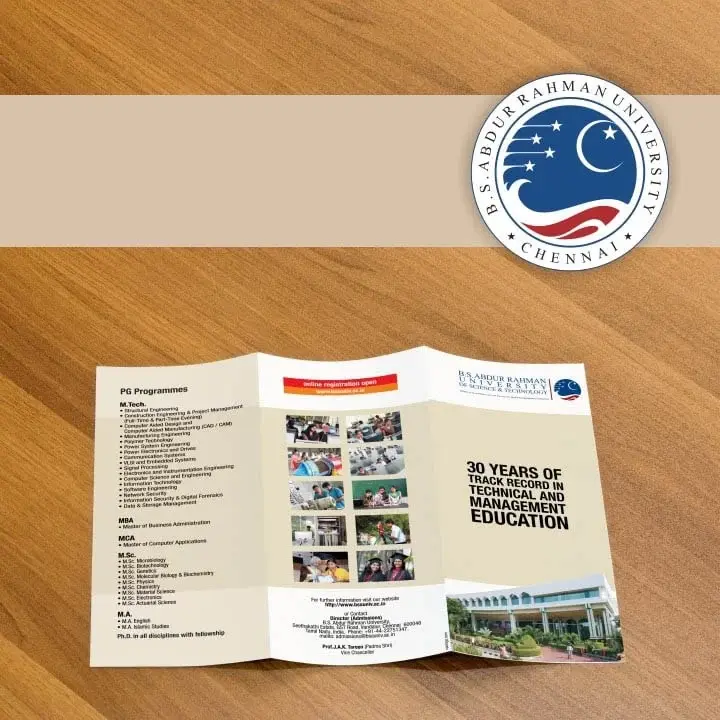 Admissions tri-fold brochure