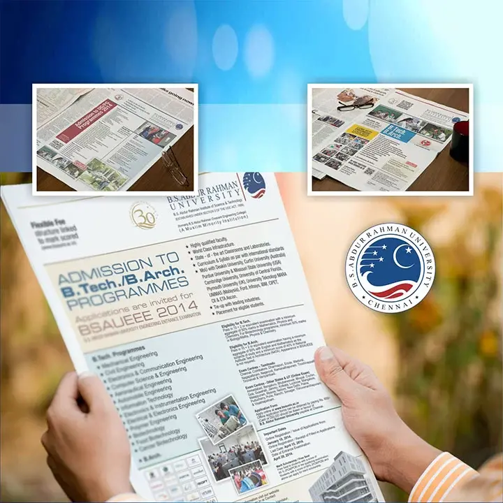 Newspaper admissions insert