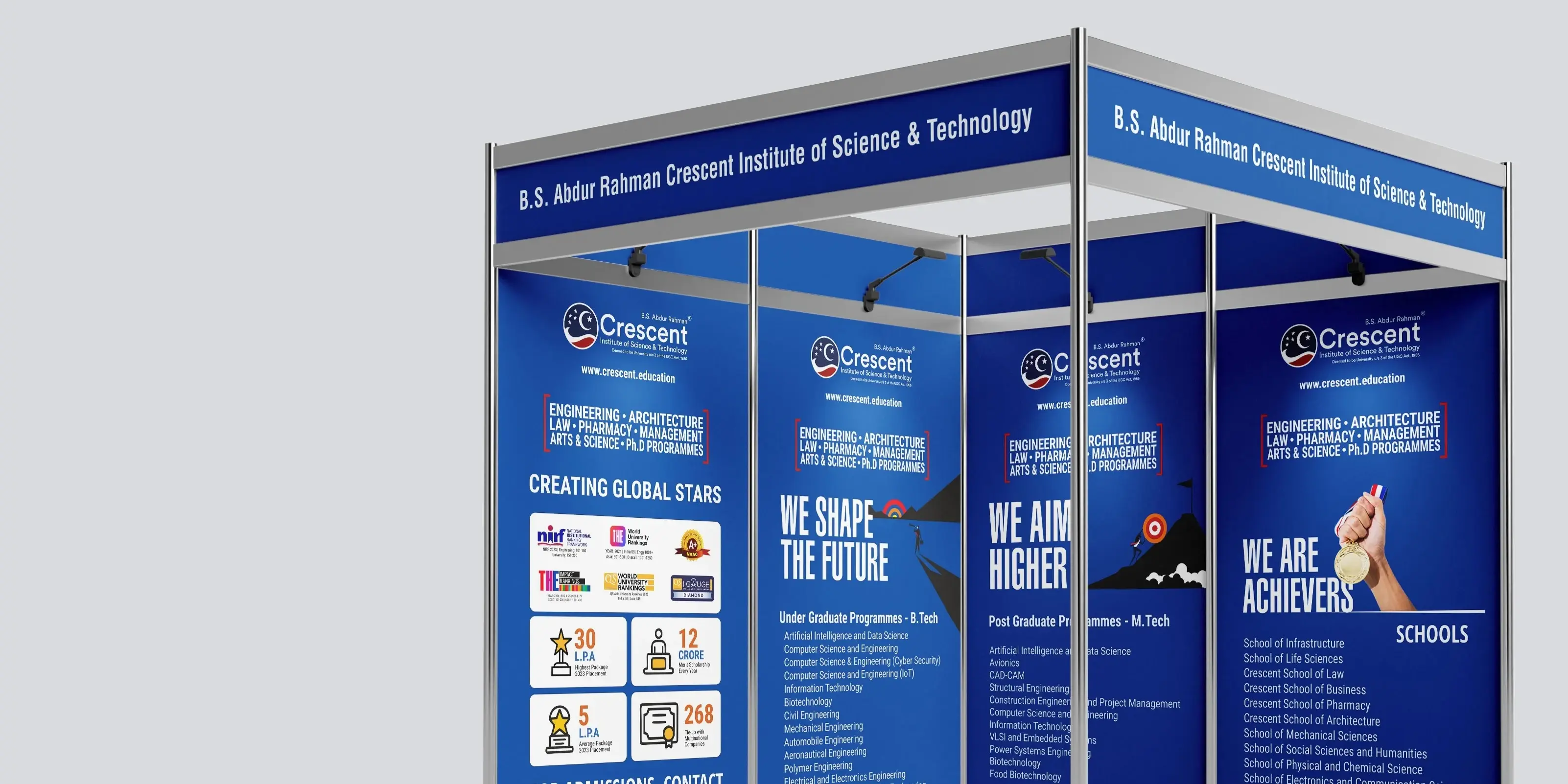 B.S. Abdur Rahman University — brand exhibit, identity system overview