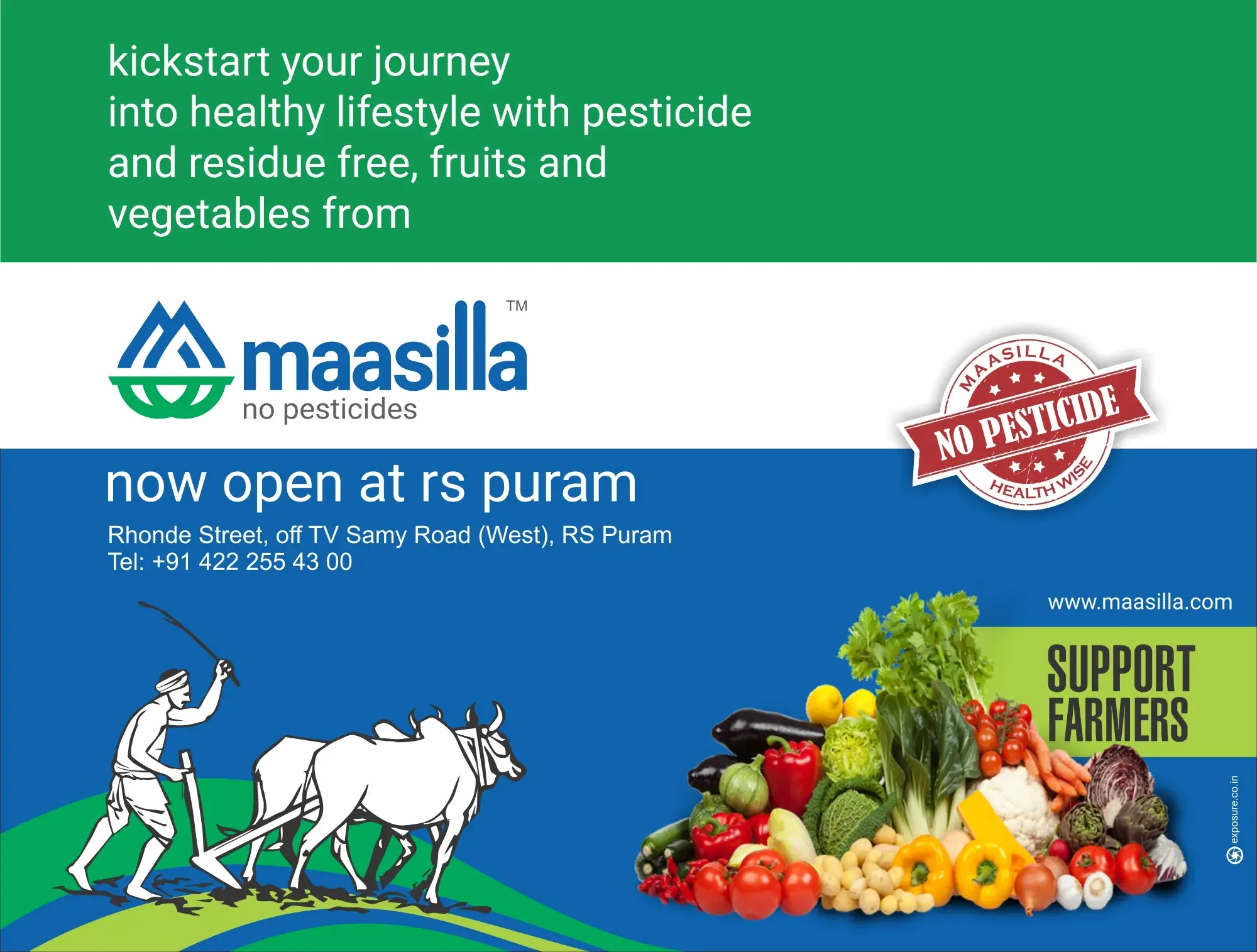 Maasilla launch newspaper advertisement - landscape format