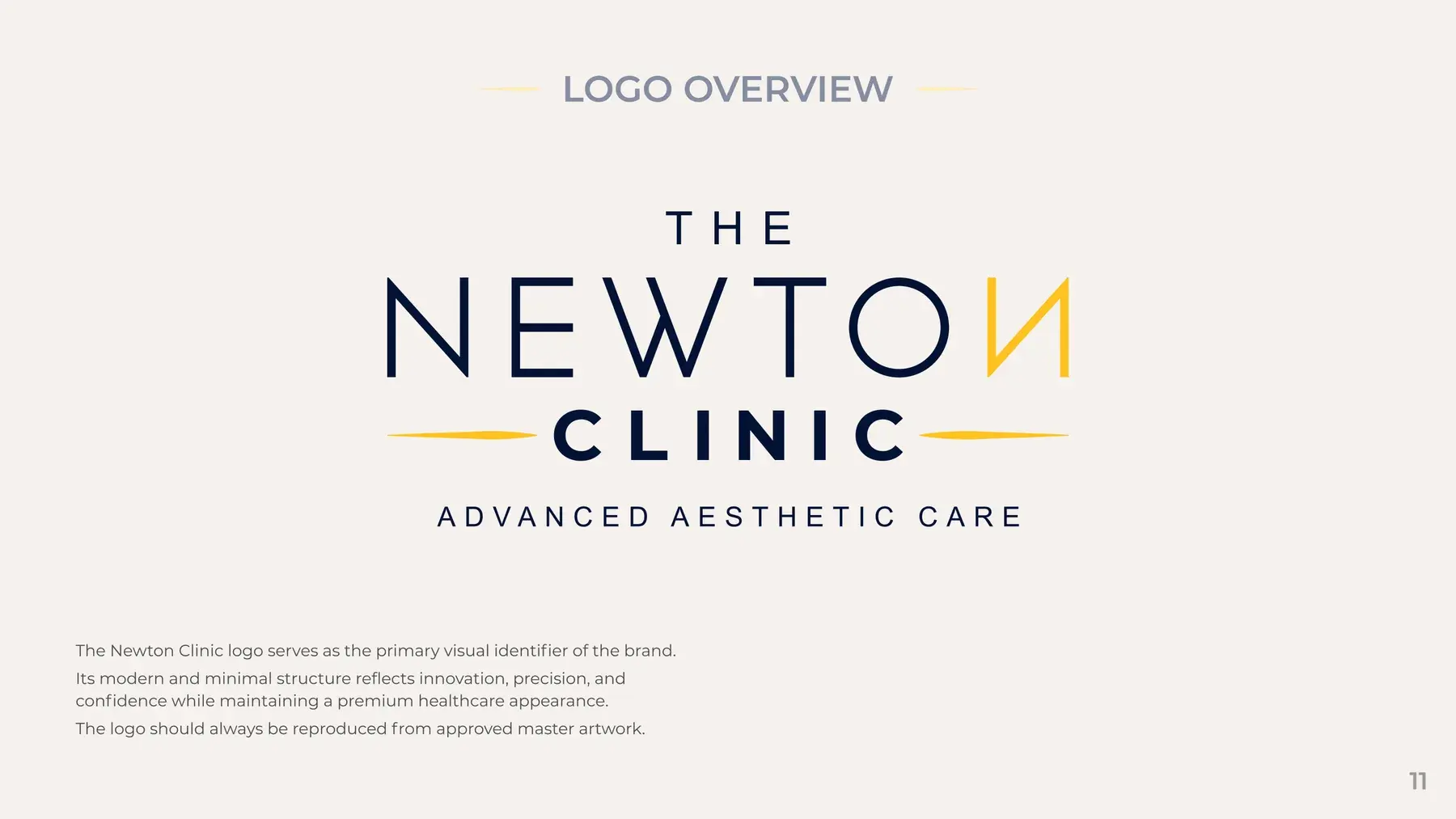 The Newton Clinic primary logo, the wordmark with an inverse gold N and laser-beam strokes.