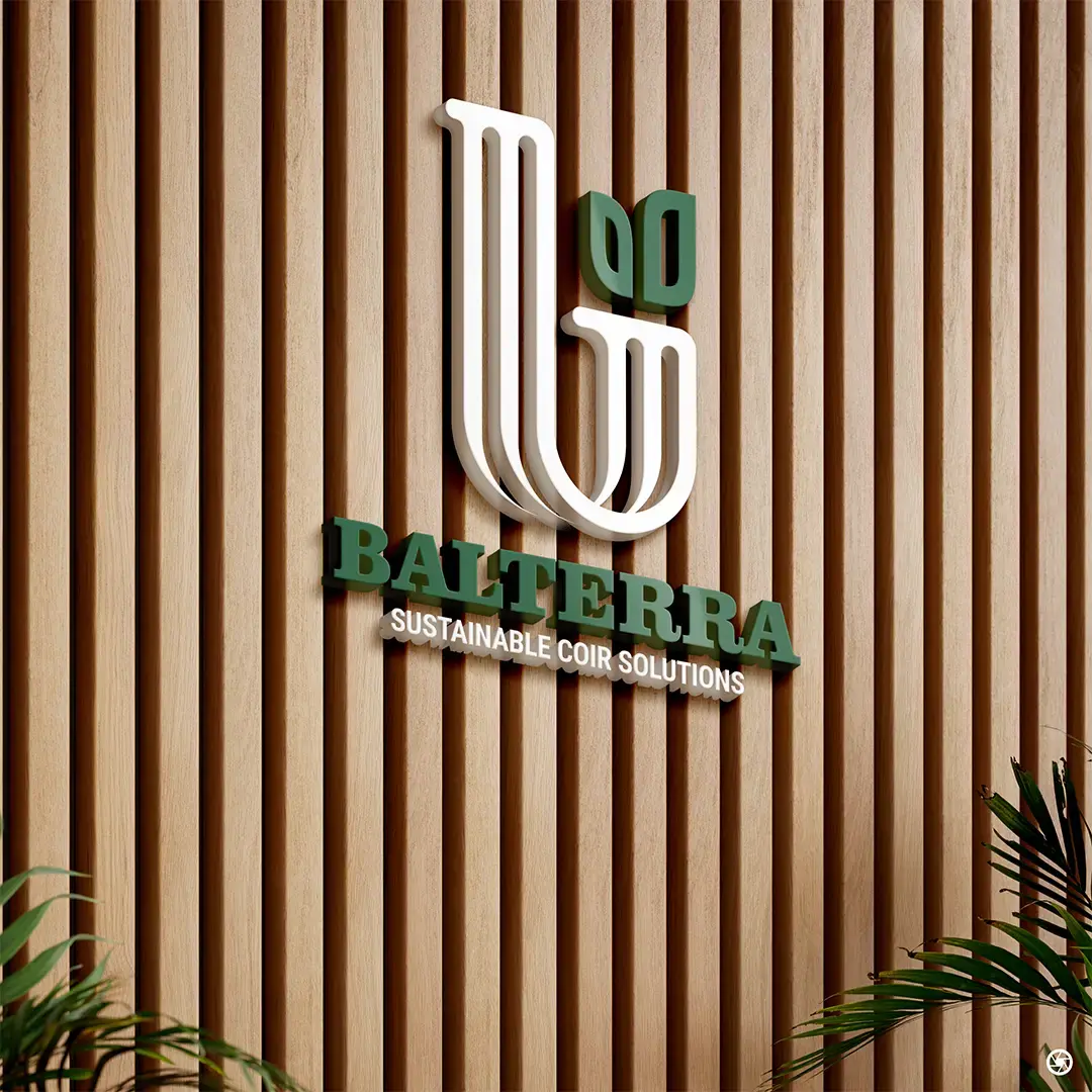 Balterra brand mark and wordmark — primary identity on brand-coloured ground