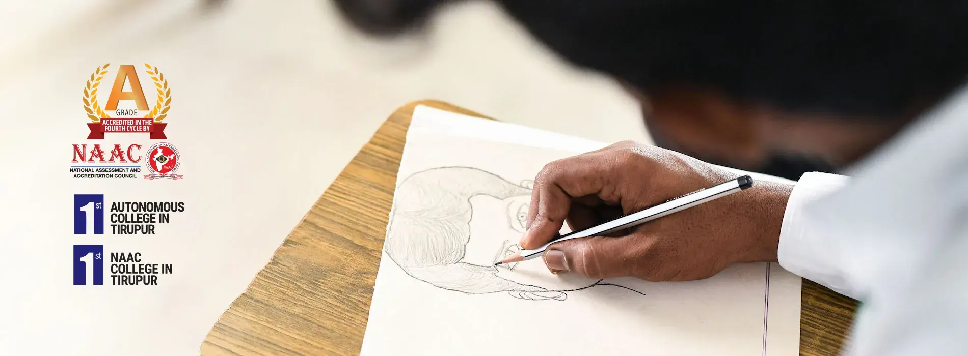 A Park's College student at work in the art and design studio